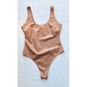 Skims Kim Kardashian Strappy Wet Jersey Tank Thong Bodysuit Sienna